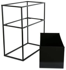 Virágállvány 50x44 cm fekete