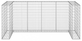 horganyzott acél gabionfal szemeteskukákhoz 254 x 100 x 110 cm