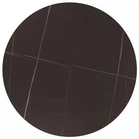 Espero étkezőasztal 80 cm, fekete márvány / fekete