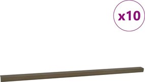 vidaXL Lépcsőélvédők 10 pcs Barna 67 x 3.5 x 3 cm Alumínium