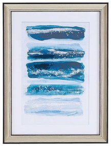 Kék keretezett kép 30 x 40 cm FERATE Beliani