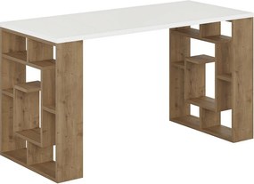 Maze White and Dark Oak íróasztal