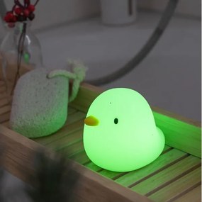 MegaLight - LED RGB Újratölthető gyermek érintős fürdőkád lámpa SWIMMY DUCK LED/5V