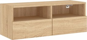 vidaXL sonoma tölgy színű szerelt fa fali TV-szekrény 80 x 30 x 30 cm