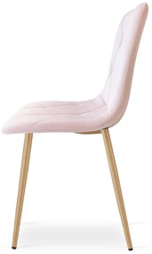 AKCIÓ Világos rózsaszín bársony étkezőszék LIBRA II. osztály