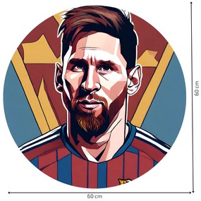 PIPPER. Kör alakú falmatrica "MESSI" Méret: 100cm