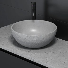 BATH DELUXE 06-039-19-23-00 - BERGEN ráépíthető mosdó, átmérő 39 cm, beton/szürke