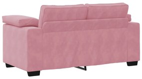 rózsaszín bársony loveseat kanapé 120 cm