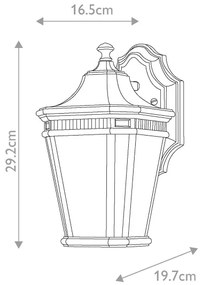 Feiss - Kültéri fali lámpa COTSWOLD LANE 1xE27/100W/230V IP44 fekete