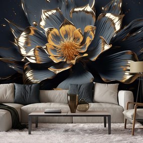 Gario Fotótapéta Arany fekete virág Anyag: Vlies, Méret: 300 x 210 cm