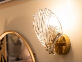 Aranyszínű üveg fali lámpa Da Muro Shell – Mauro Ferretti