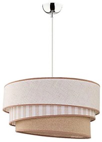 Duolla - Csillár zsinóron TRIO 1xE27/40W/230V átm. 45 cm bézs/barna