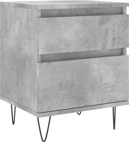 vidaXL betonszürke szerelt fa éjjeliszekrény 40x35x50 cm
