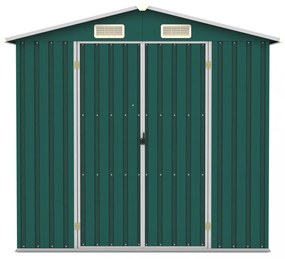 zöld horganyzott acél kerti fészer 205 x 129 x 183 cm