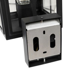 Klasszikus kültéri fali lámpa fekete IP44 - Dover