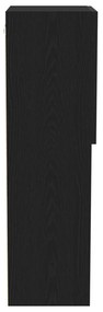 LED világítással ellátott TV szekrény fekete tölgy 40,5x30x102 cm