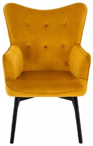 Camden Velvet fotel, sárga