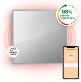 Klarstein La Palma 500 smart, infravörös hősugárzó 2 az 1-ben, 60 x 60 cm, 500 W, tükör elülső rész