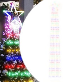 színes 320 LED-es karácsonyfafüzér 375 cm