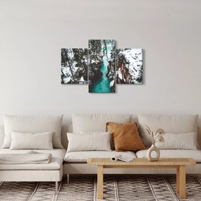 Kép - hegyi folyó télen (90x60 cm)