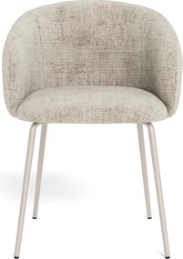 MAZZONI EXPORT CLARA Bézs (Juto 4 szövet)/szürke-bézs váz (cashmere) - MODERN KÁRPITOZOTT KAGYLÓSZÉK LOFT STÍLUSÚ NAPPALIBA/ÉTKEZŐBE/IRODÁBA