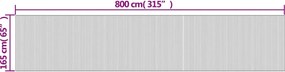 Világos természetes bambusz térelválasztó szélessége 800 cm magassága 165 cm