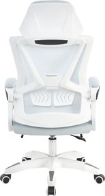 Irodai szék, világosszürke/fehér, teherbírás 150 kg, MALVIN