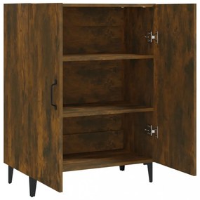 füstös tölgyszínű szerelt fa tálalószekrény 70 x 34 x 90 cm