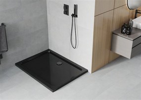 Mexen Slim Akril masszív zuhanytálca    120 x 70 cm,fekete + Ajándék szifon fekete - 40707012B Akril zuhanytálca