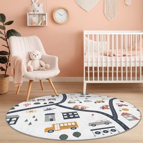 Mosható gyerek játszószőnyeg ø150 cm World Around Me – Mila Home