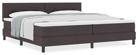 Boxspring ágy matraccal Sötét Barna 200 x 200 cm szövet