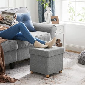 Ülésláda, puff, 300 kg-ig terhelhető, világosszürke