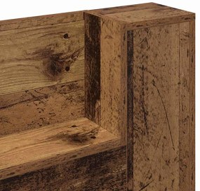 Fejtámla LED -es lámpákkal Öreg fa 200 x 15 x 103,5 cm Faanyag