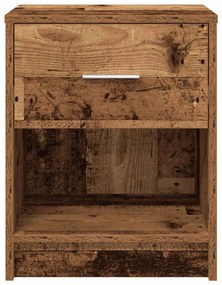 2 db antik fa színű éjjeliszekrény fiókkal 40x34x50 cm