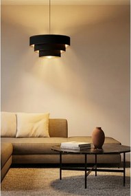 BRILAGI - LUNETA kábeles függőlámpa 1xE27/60W/230V, átmérő 40 cm, fekete/arany