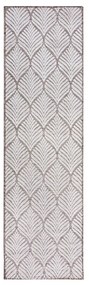 Elefántcsont színű kültéri-beltéri szőnyeg 66x230 cm Elm Leaf – Flair Rugs