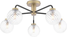 Dar Lighting modern mennyezeti lámpa lainey matt fekete darlai5454-03