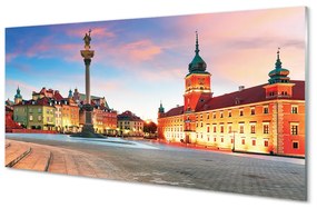 Akrilkép Sunrise Varsó óvárosa 125x50 cm