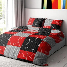 Krepp pamut ágynemű Homa PURA RED DAME 2 részes 140x200 cm