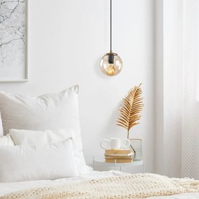 Aranyszínű függőlámpa üveg búrával ø 15 cm Efe – Opviq lights