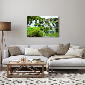 Kép - vízesés zöldövezetben (90x60 cm)