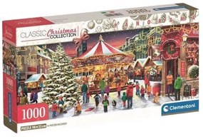 Karácsonyi falu Village 1000 db-os panorama puzzle Clementoni
