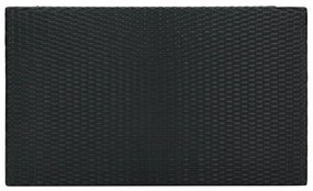 fekete polyrattan kerti bárasztal 100 x 60,5 x 110,5 cm