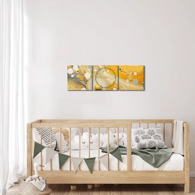 Kép - Absztrakt háttér arany díszítéssel (órával) (90x30 cm)