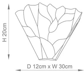 Endon 63964 - Tiffany BOTANICA fali lámpatest 1xE14/40W/230V