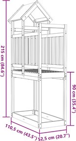 Játék Torny Barna 52,5 x 110,5 x 215 cm Szilárd Impregnált Fa