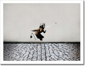 Poszterek keretben 40x30 Banksy Nagymama Achoo Tüsszentés