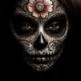 Canvas Vászonkép Portré Halottak Ünnepe Mexikó La Catrina 80x80