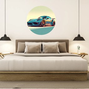 PIPPER. Kör alakú falmatrica "Porsche 911" Méret: 60cm