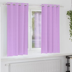 Függönyök függönyökkel 2 pcs Lila Poliészter